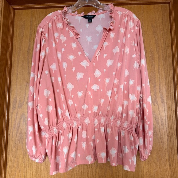 Simply Vera Vera Wang melon and white cotton puff print - Picture 1 of 4